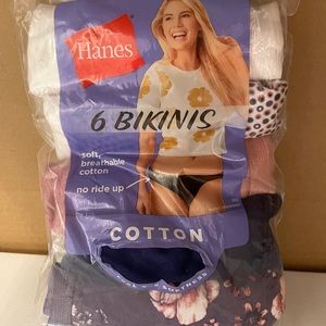 Unopened pack of Hanes bikini underwear